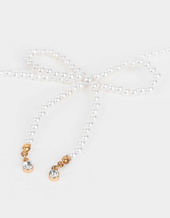 Chokers Moño Choker Con Perlas - Dorado