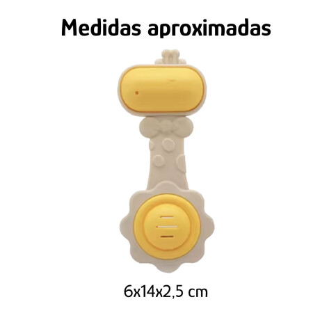 Mordillo de Silicona Infantil Estimulante Fácil de Agarrar Amarillo/beige