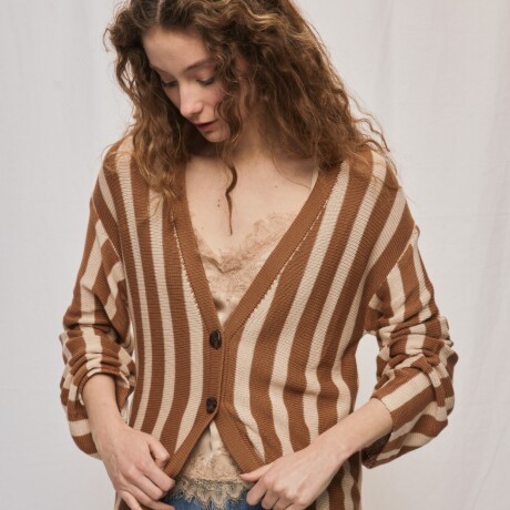 CARDIGAN SAKE Camel