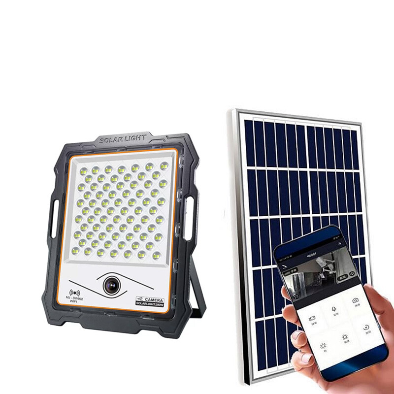 BFLSW010F Proyector LED Solar 100W con Cámara Wifi y Control Remoto