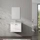 MUEBLE BAÑO EN MDF 61x40x45 BLANCO INCL. BACHA Y ESPEJO BLANCO