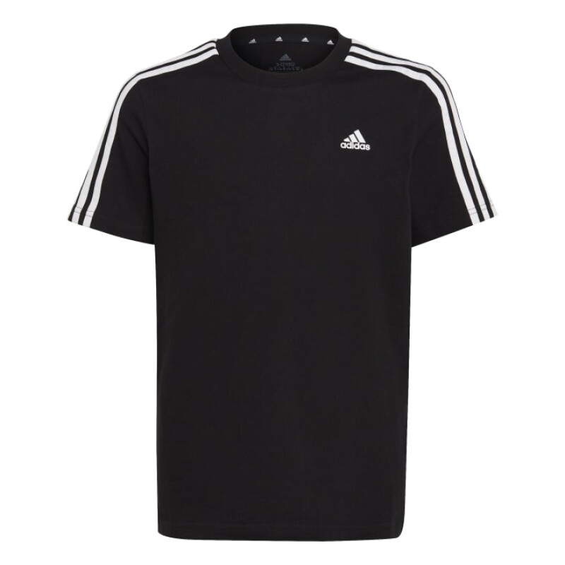 Remera Adidas Essentials de Niños - HR6330 Negro-blanco