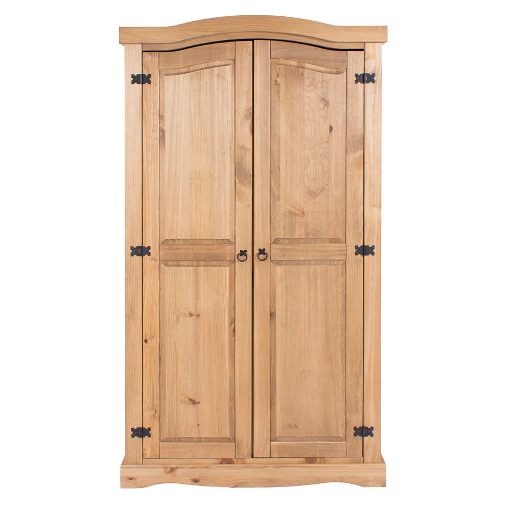Ropero 2 puertas - Madera maciza / Línea Mexicana Marrón