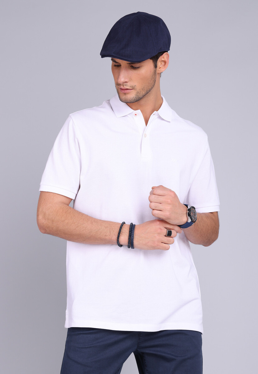 Remera con cuello Arrow - BLANCO 