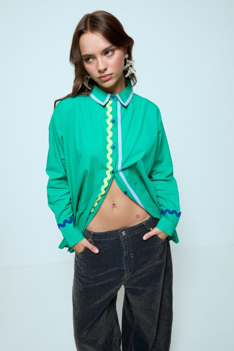 Camisa con tape - verde 