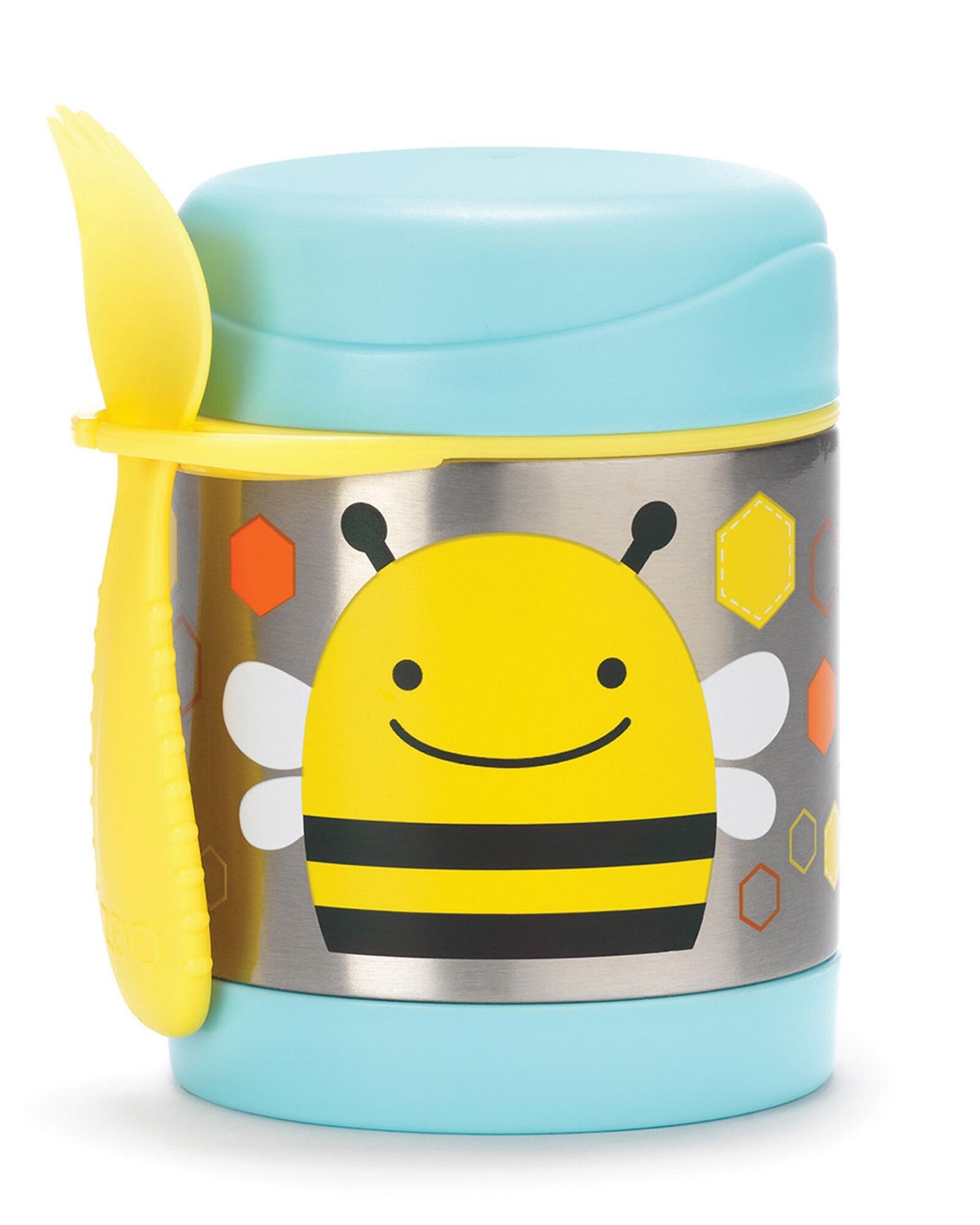 Tupper de acero inoxidable con cubierto, diseño abeja Sin color