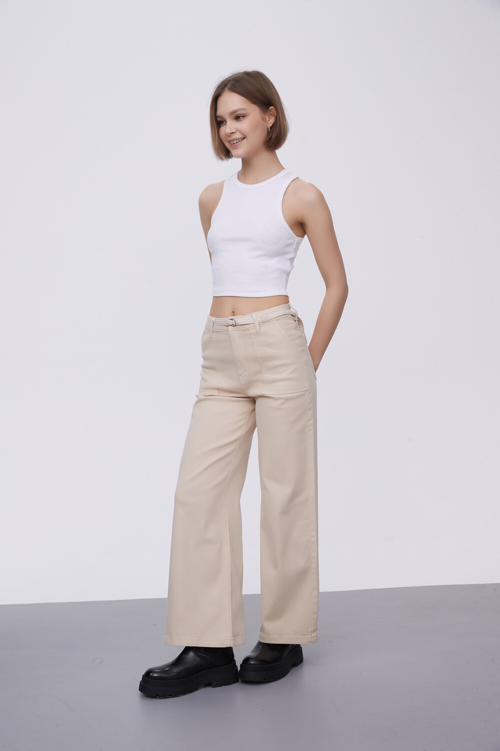 Pantalon Spitz Beige Claro