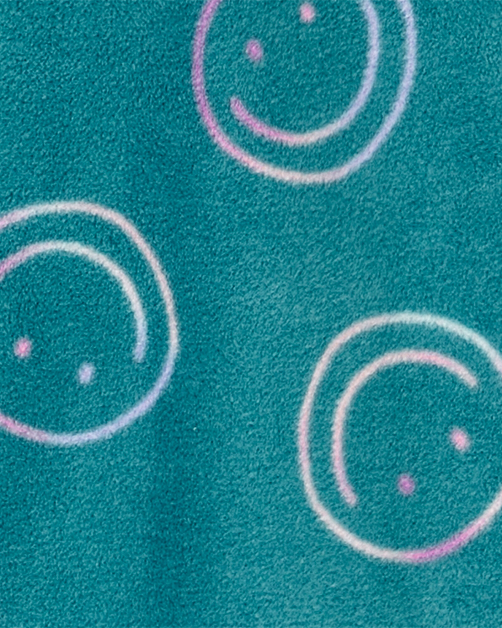 Pijama una pieza de micropolar, con pie, diseño sonrisas Sin color