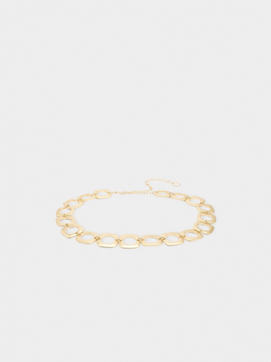 Cinto Metálico De Aros - dorado 