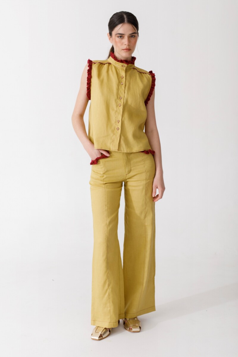 BLUSA CEREZA DETAIL Pistacho