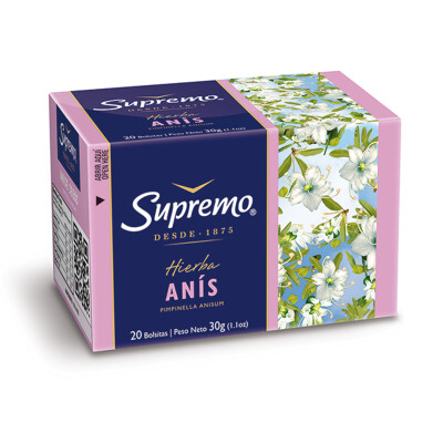 Té Anís Supremo 20 Unidades Supremo Te Anis X 20
