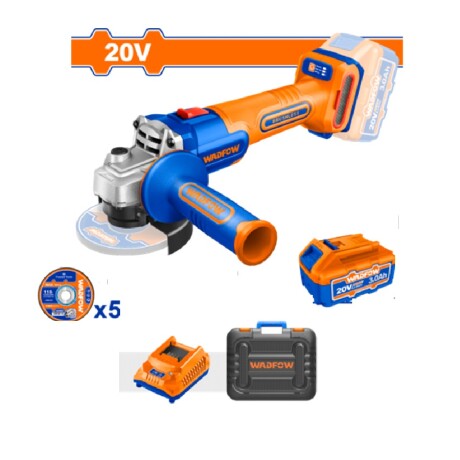 Amoladora A Bateria Wadfow WLAP522 Con Bateria 20V Ub 001
