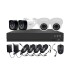 Kit DVR 4 Cámaras Exterior Interior HD Seguridad Infrarrojo Variante Color Negro