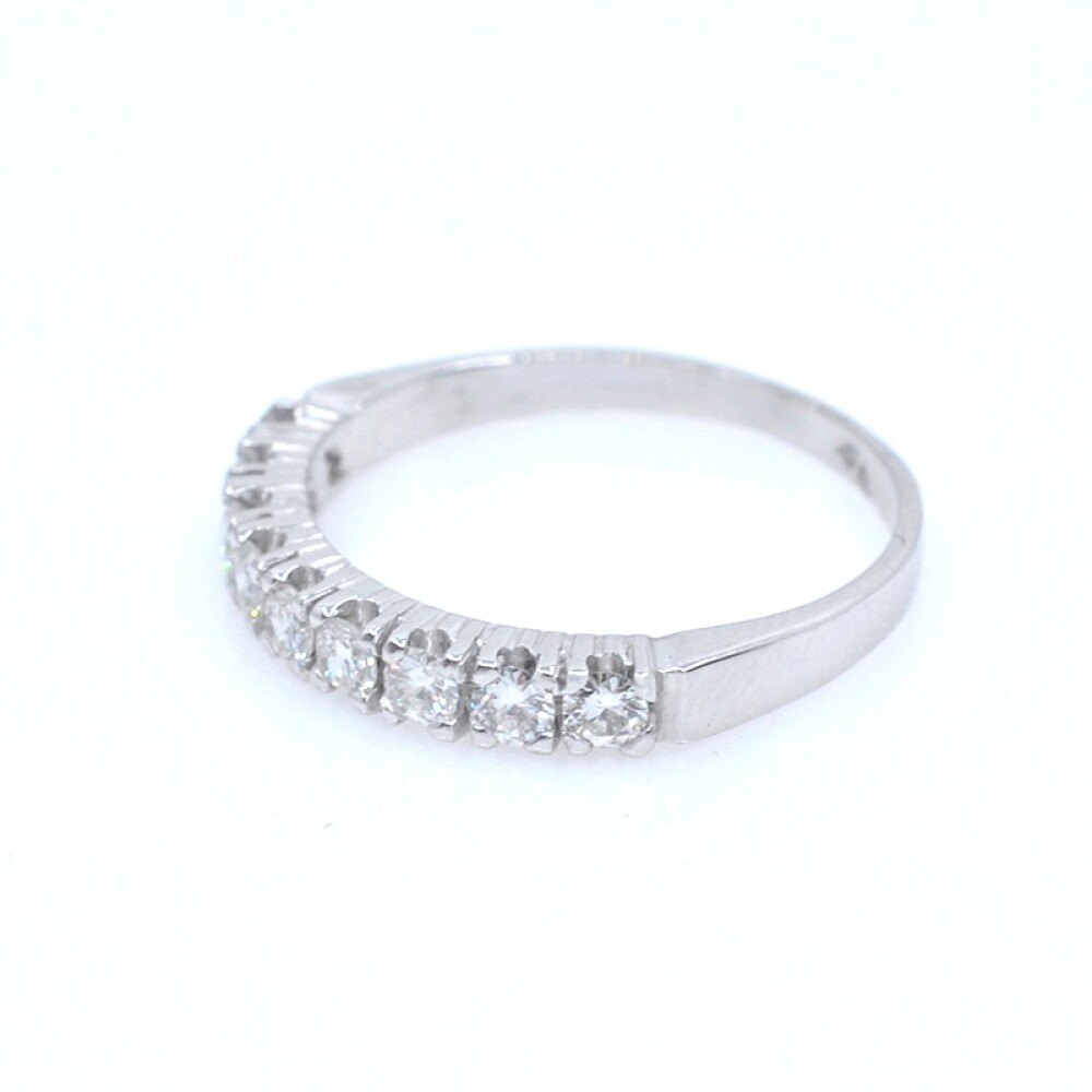 Anillo oro 18k blanco y brillantes Anillo oro 18k blanco y brillantes