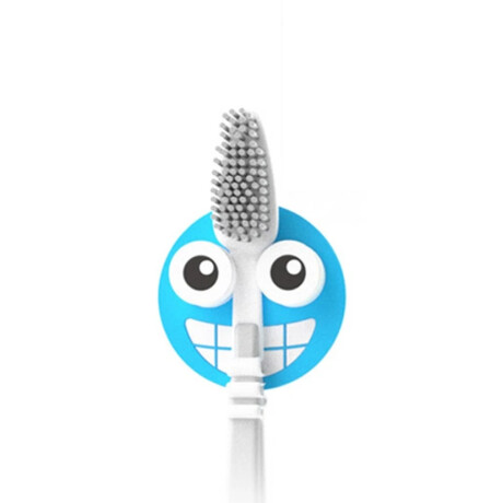 Soporte De Cepillo Dental Emoji Celeste