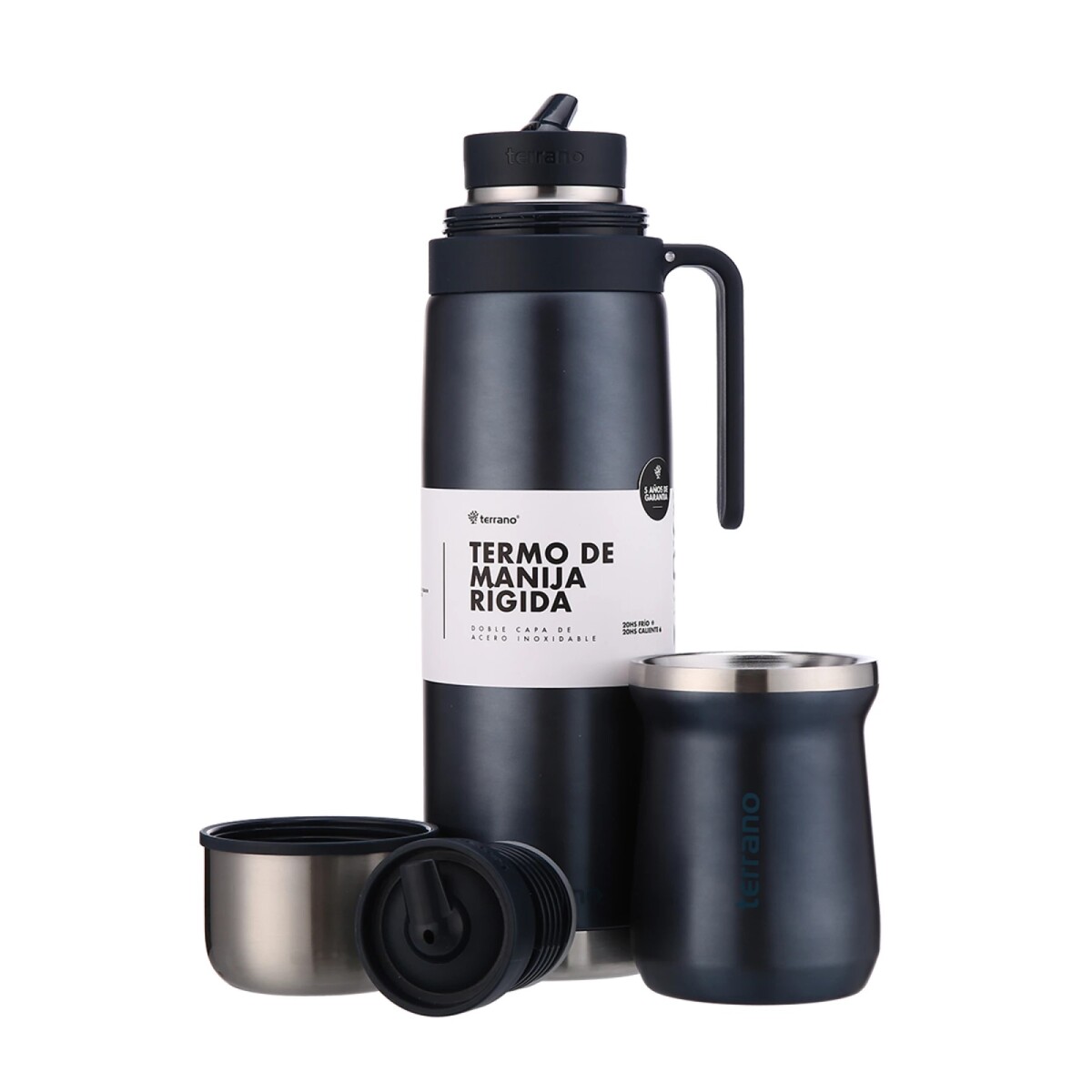 Kit Terrano Termo + Mate - AZUL-METALIZADO 