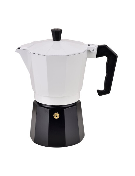 CAFETERA ITALIANA 6 TAZAS 240ML ALUMINIO LINES BLANCO CAFETERA ITALIANA 6 TAZAS 240ML ALUMINIO LINES BLANCO