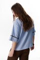 BLUSA LINO ATAR CELESTE