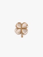 Broche Con Trébol beige