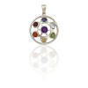 Dije Colgante Chakras-Plata 925-Piedras Varias-CP3989 conpiedra
