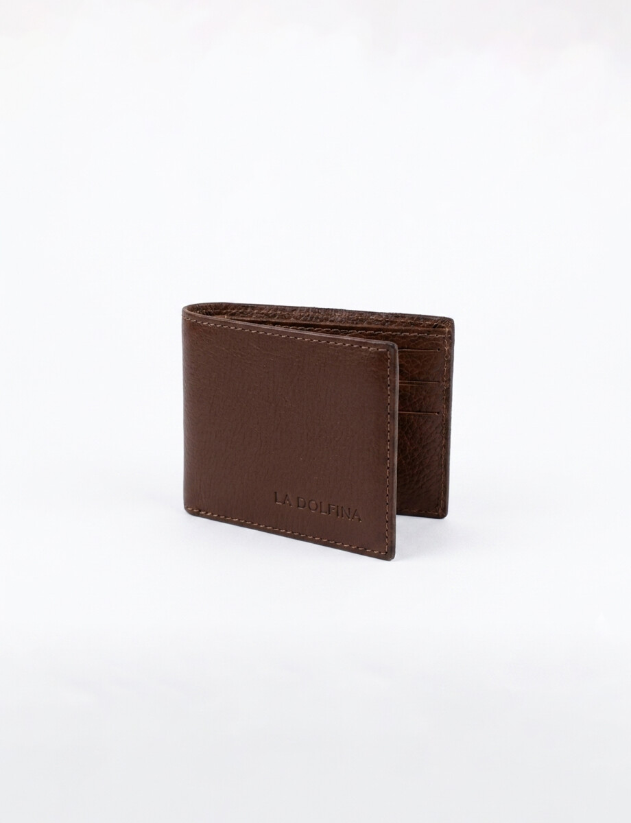 Billetera cuero marron