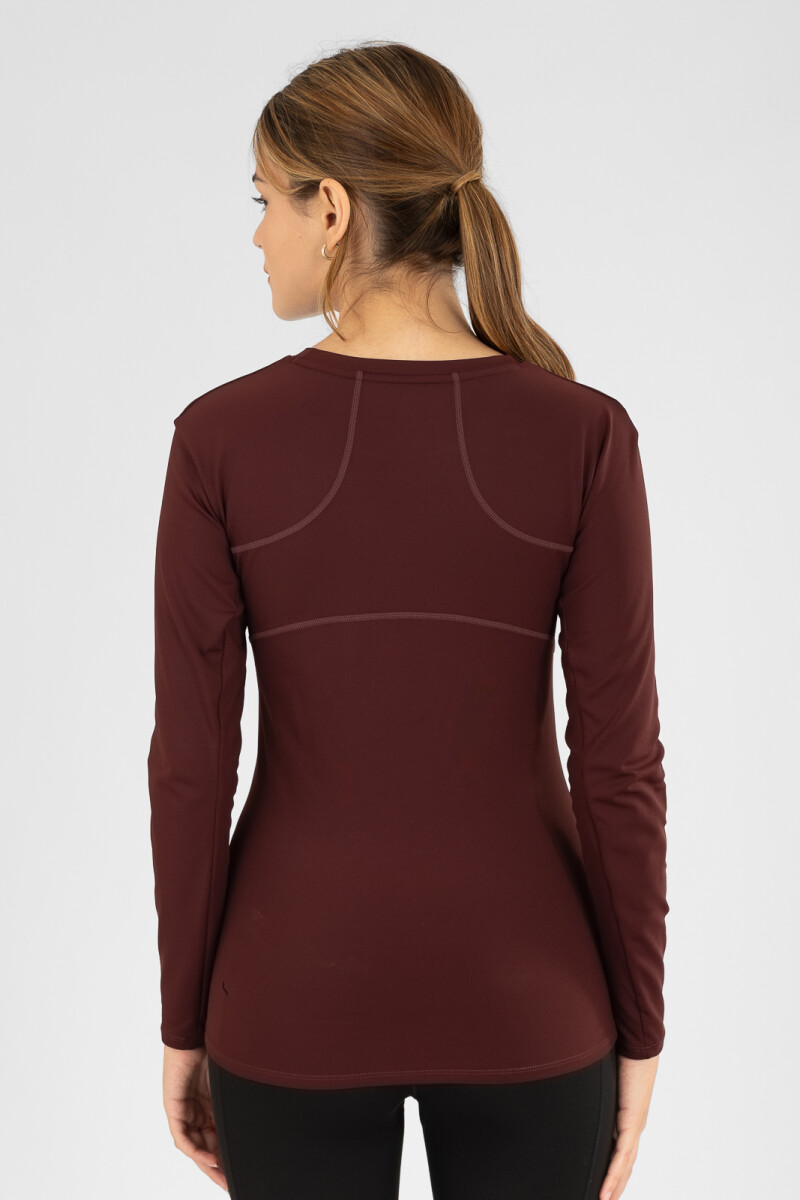 Remera manga larga fit Bordeaux