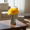 Flor Artificial Gerbera amarilla tallo corto Flor Artificial Gerbera amarilla tallo corto