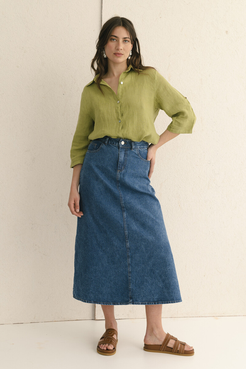 FALDA JEAN - AZUL 