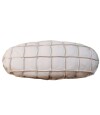 Almohadion Cuero 76x35cm oval grande Blanco