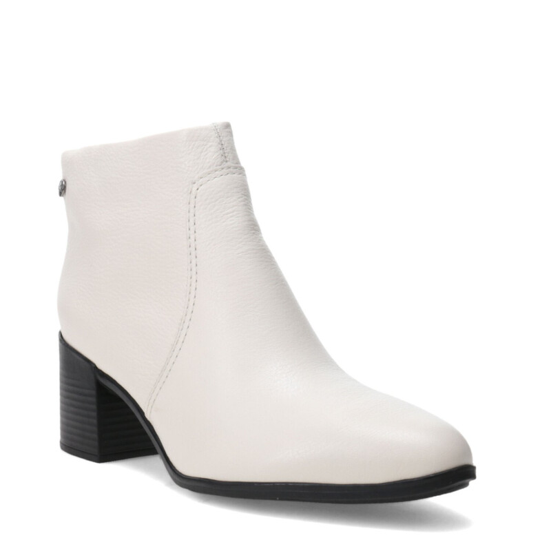 Botas de Mujer Bottero Caña Baja de Cuero Marfil