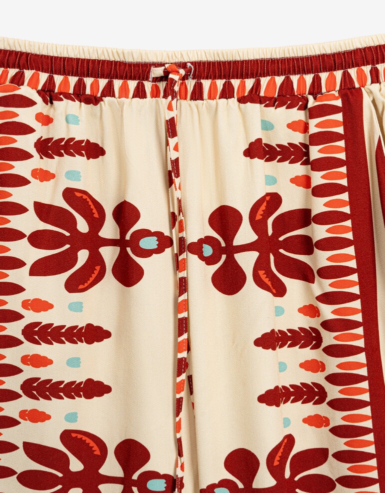 Bottoms Pantalón Estampado Bohemio - Combinacion Bicolor