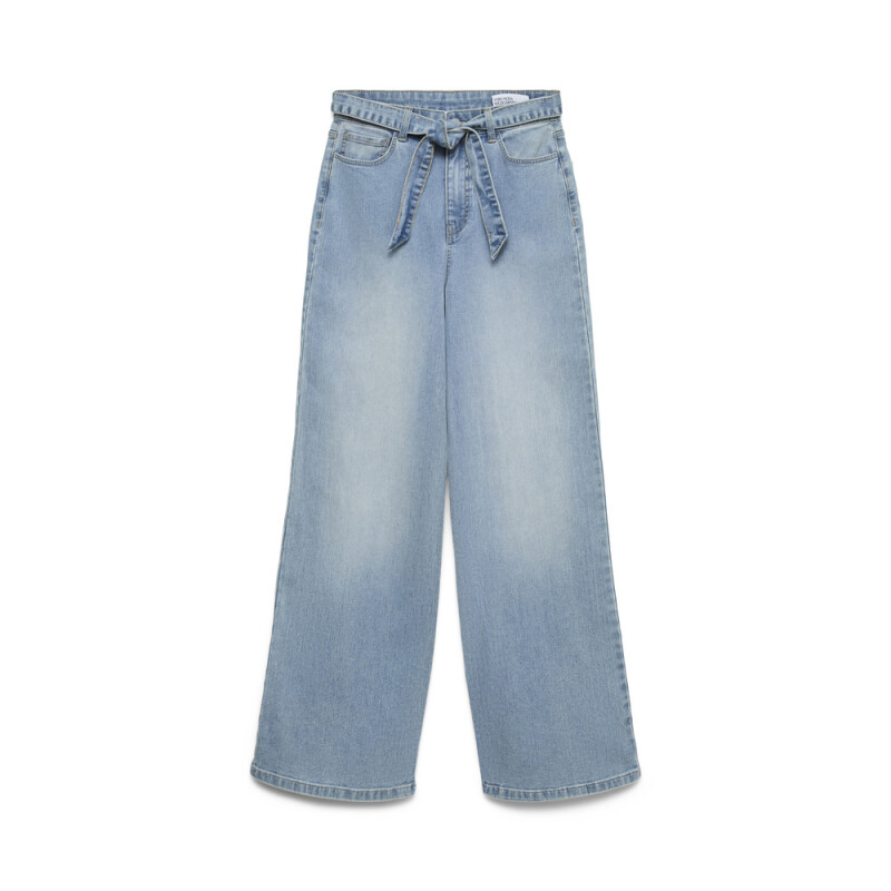 VMKAYLA HR WIDE BELT JEANS MIX Light Blue Denim