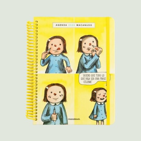 AGENDA MONOBLOCK MACANUDO A5 SEMANAL ANILLADA 2026 - FRASE CÉLEBRE AGENDA MONOBLOCK MACANUDO A5 SEMANAL ANILLADA 2026 - FRASE CÉLEBRE