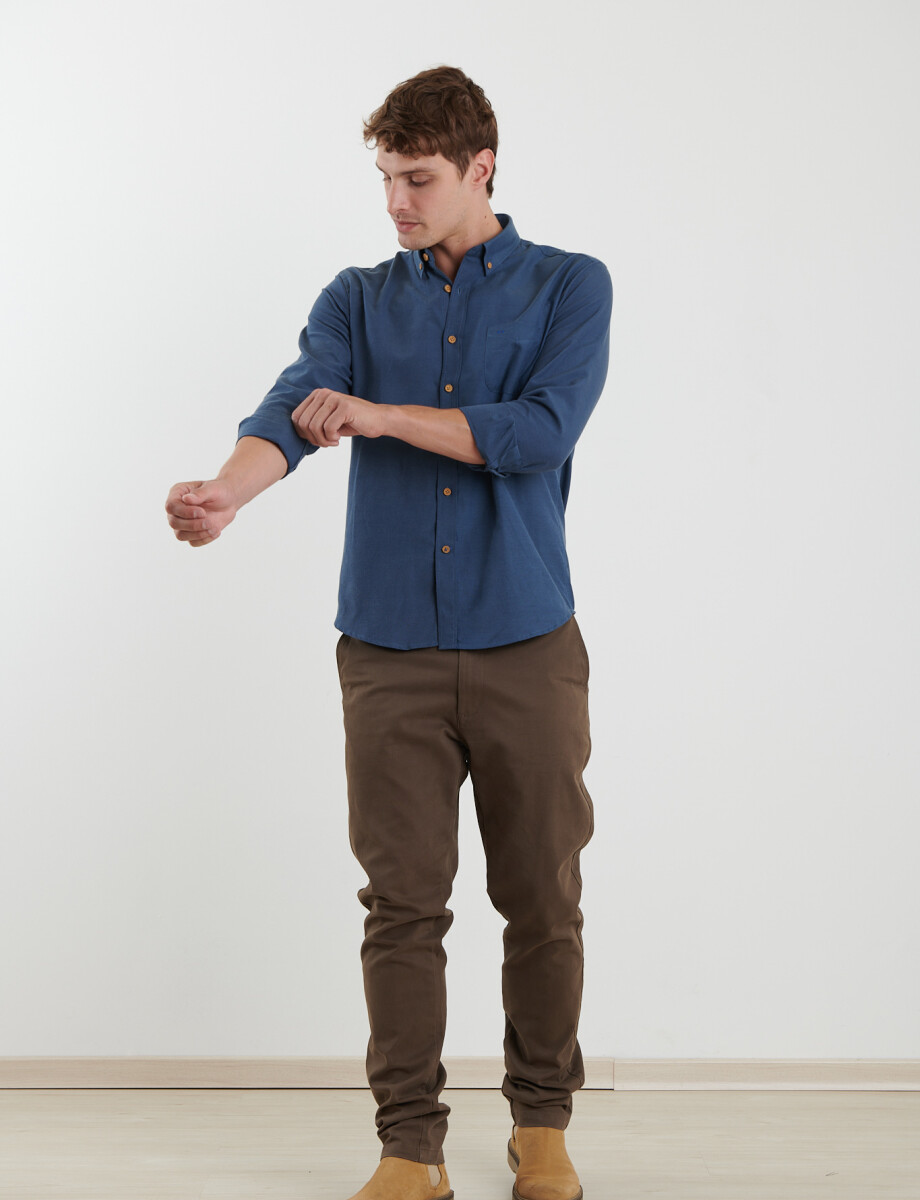 012587 CAMISA HARRINGTON LABEL Azul Oscuro