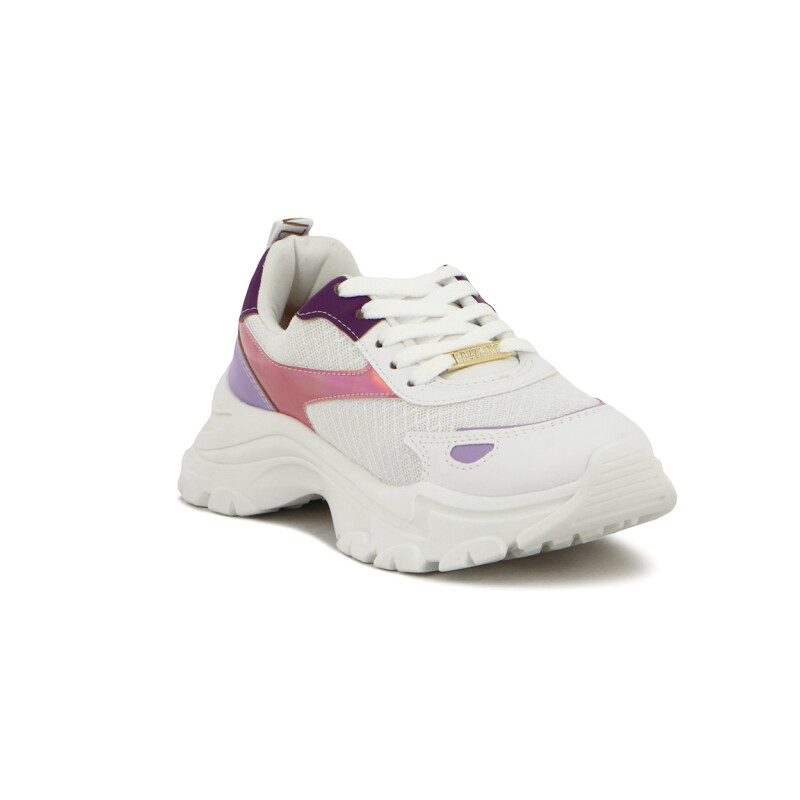 Vizzano Deportivo Casual Acordonado Femenino Blanco-violeta
