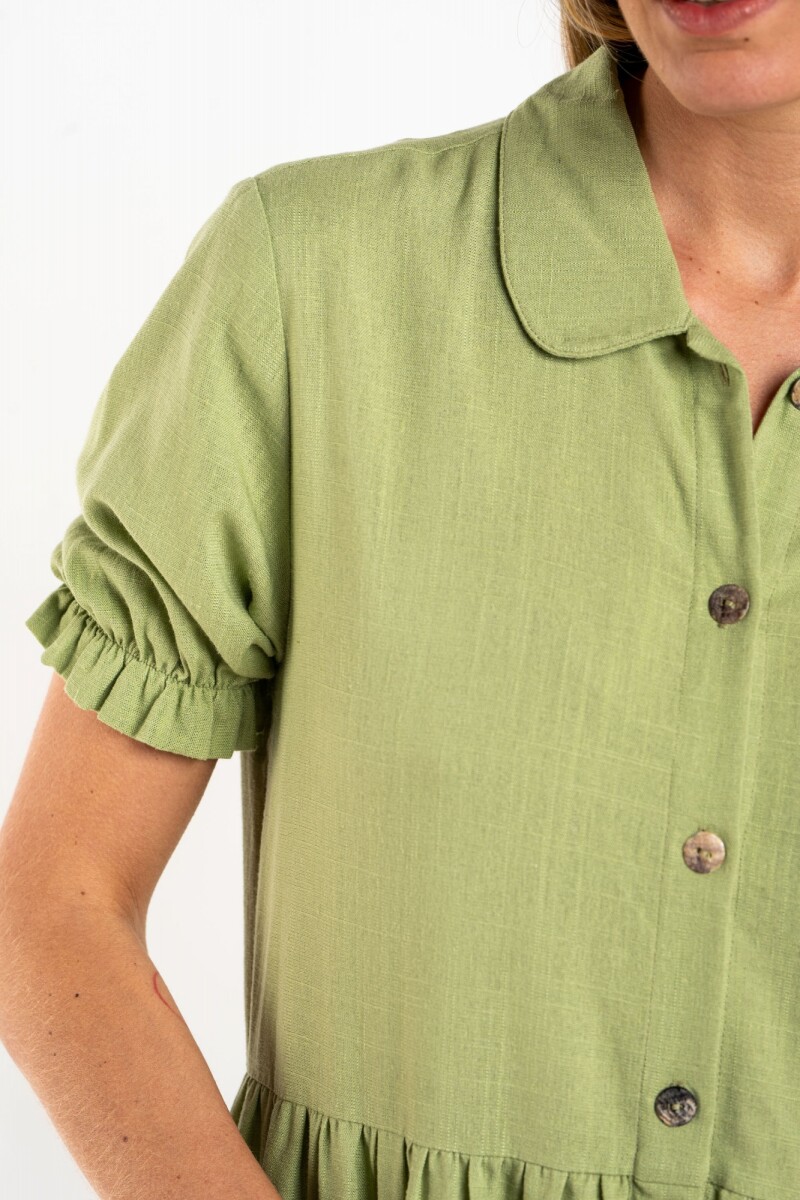 Vestido Lino Pistacho
