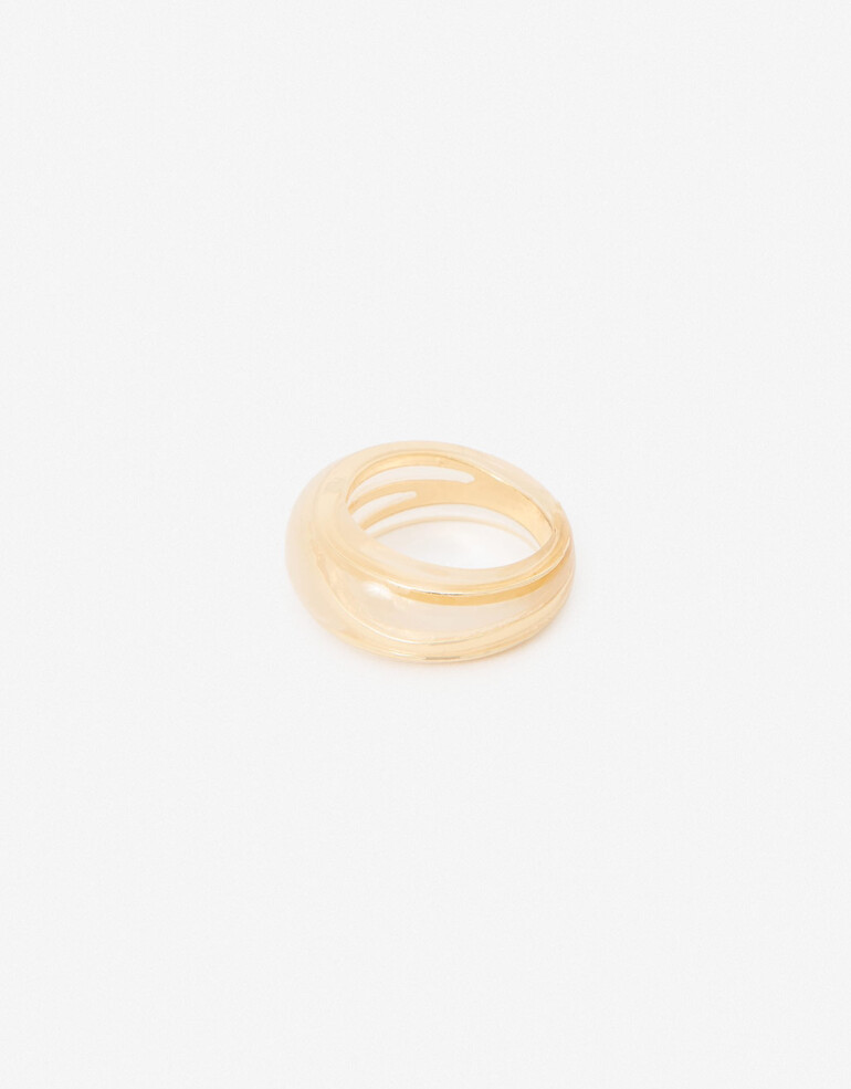 Anillos Chicos Color Anillo Chico De Resina - Blanco Crema