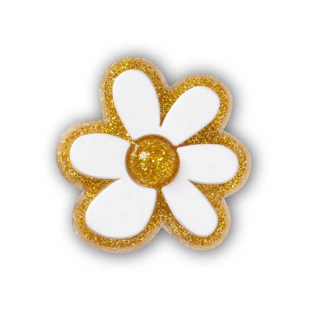 Jibbitz Gold and White Floral 