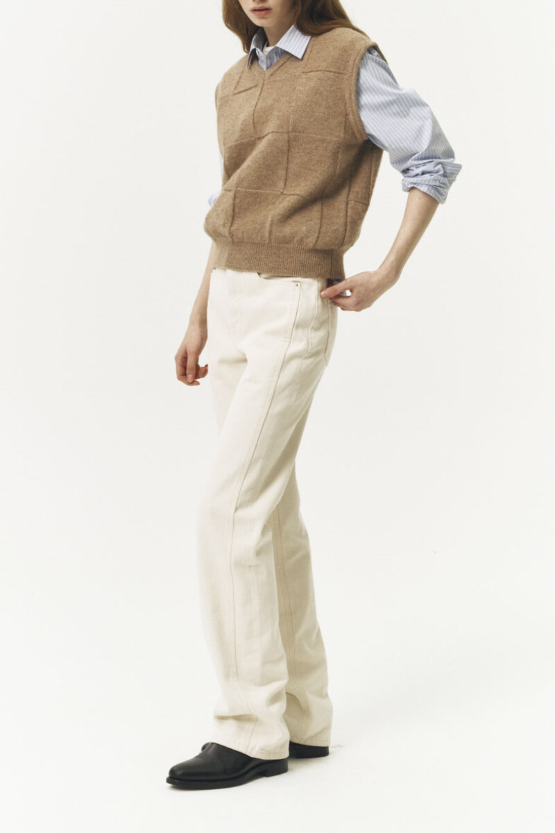 CHALECO TEJIDO Camel