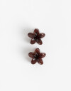 Broches Sets Flores Set De Broches Flor Hawaiana - Marron Chocolate