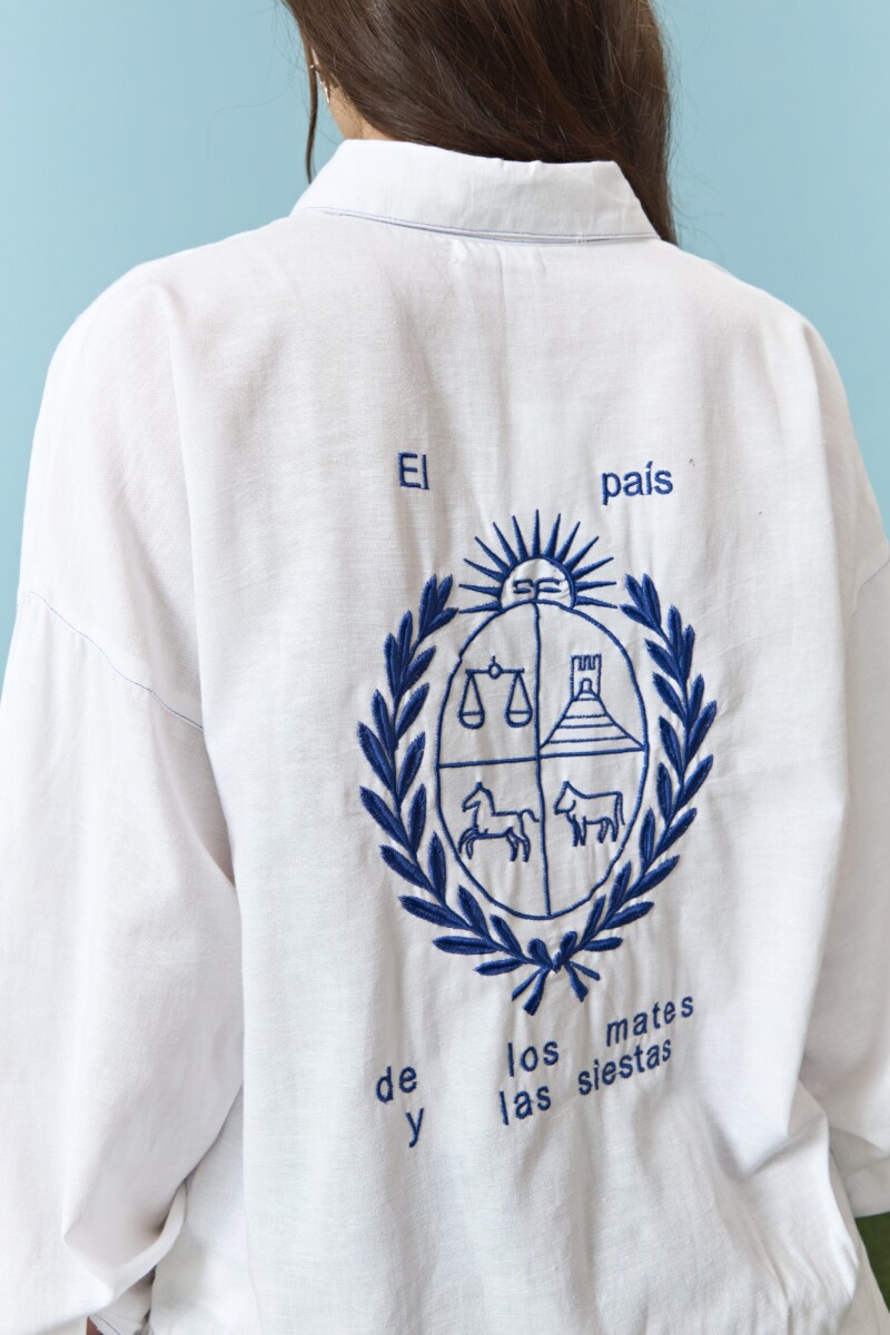 PREVENTA Camisa escudo yorgua blanco