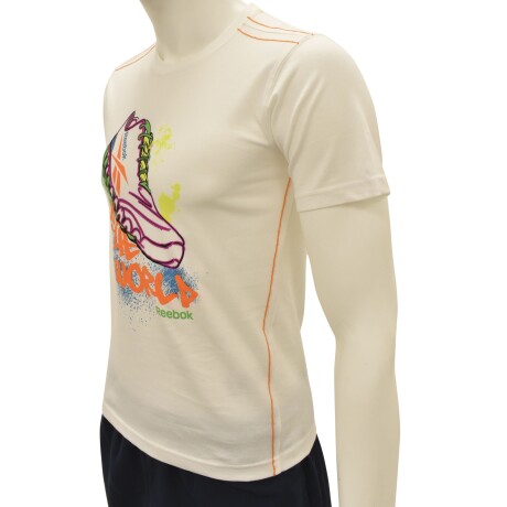 Remera Reebok H76199 Unisex Infantil y Jóvenes Urbana Casual Blanco