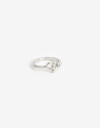Anillos Chicos Metal Anillo Dedo Meñique Corazón - Plateado Rodio