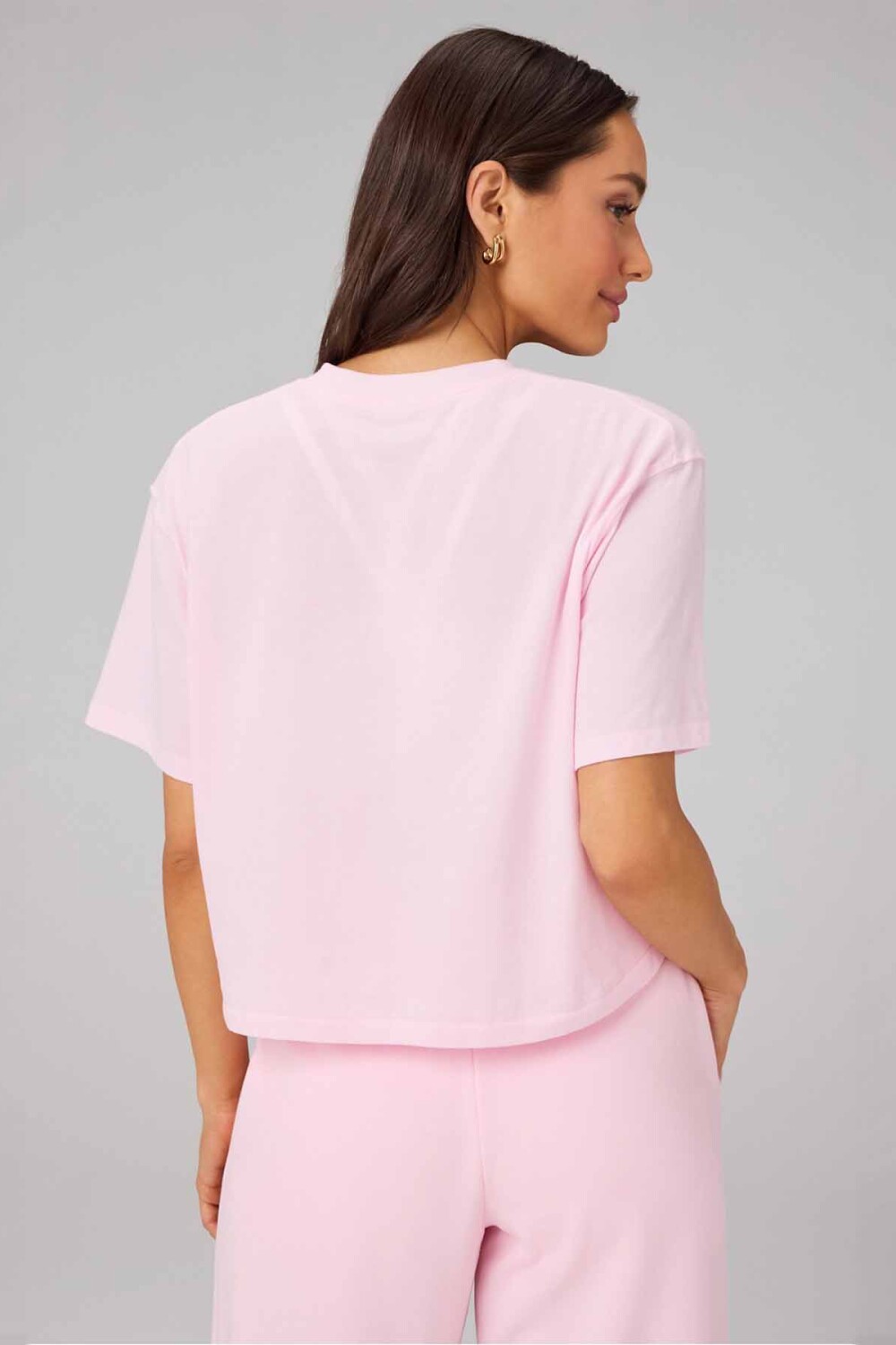 Polo Manga Corta Boxy Mujer Soft Pink