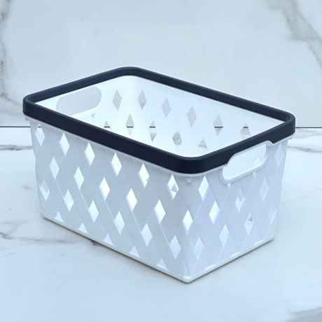 Canasto Organizador Tramado Polipropileno Alto 12cm x Ancho 15cm x Largo 22cm Canasto Organizador Tramado Polipropileno Alto 12cm x Ancho 15cm x Largo 22cm