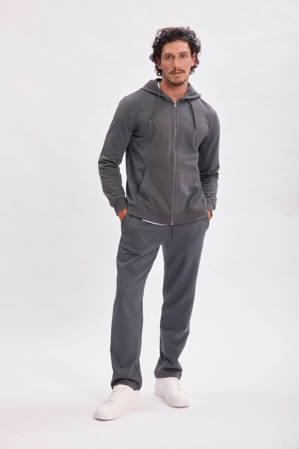 Pantalón deportivo recto Gris Oscuro