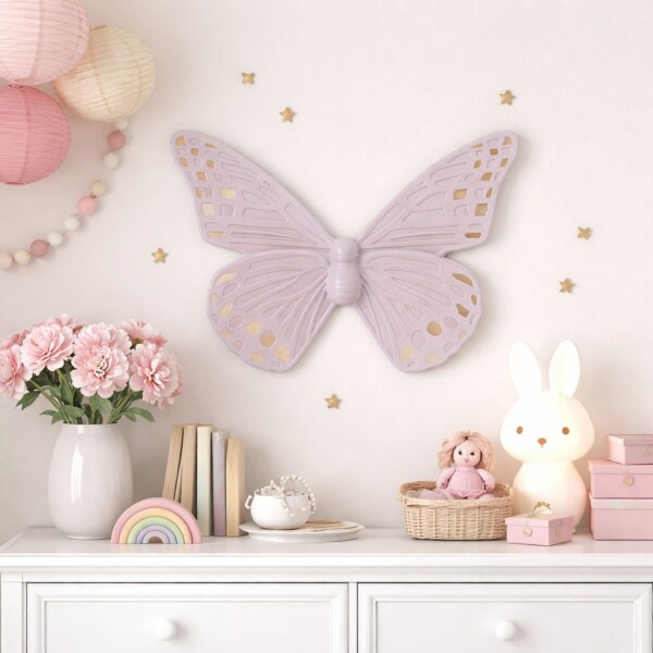 DECORACION BUTTERFLY Rosa - UNICO