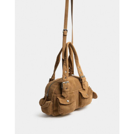 Cartera Cartera Bowling Multipocket Chocolate Marron Camel