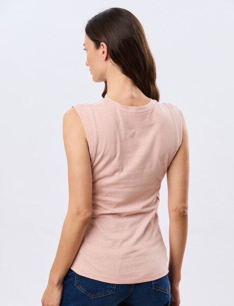 REMERA LISA DE ALGODÓN Coral