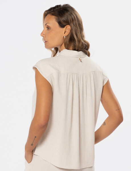 CAMISA DE LINO Beige